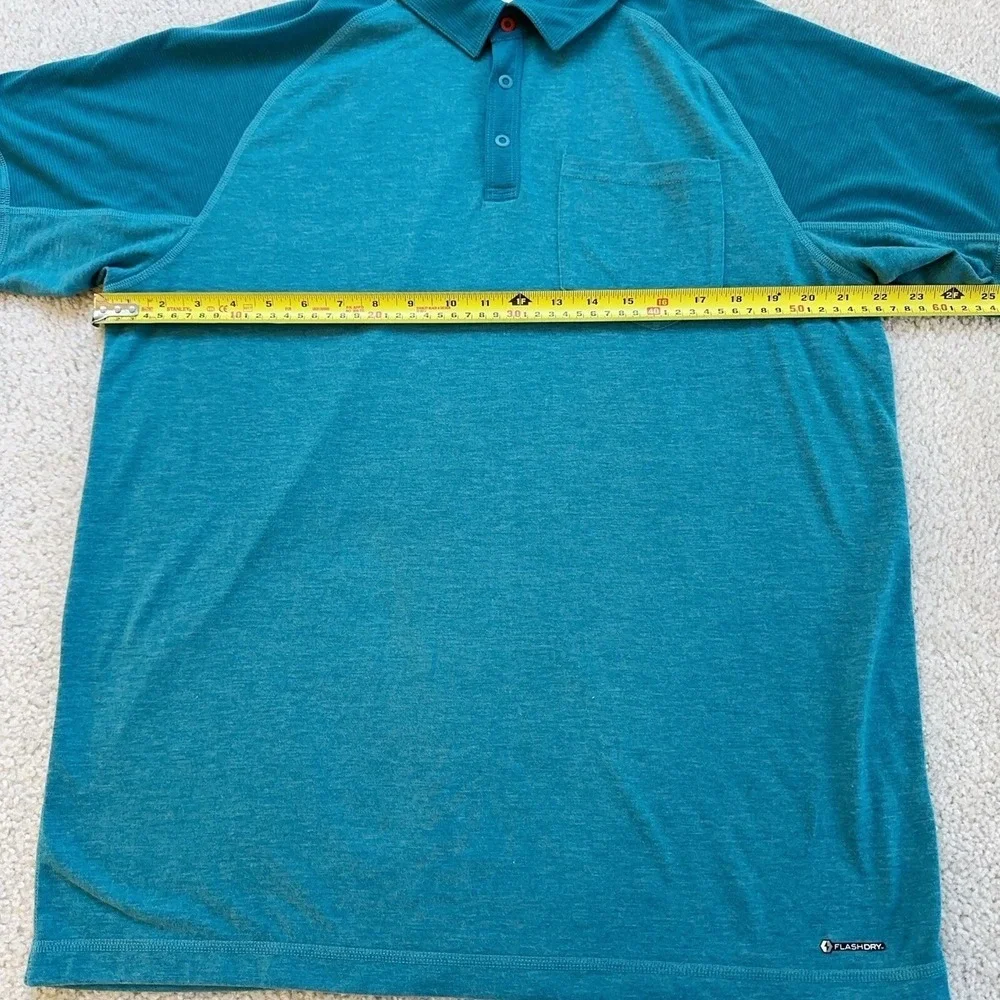 The North Face Men's Short Sleeve Polo Shirt Flash Dry Size L blue